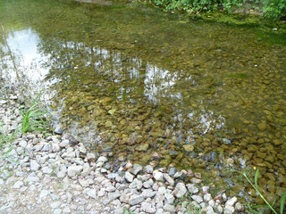 Creek with bottom from stone