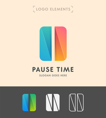 Pause time logo design