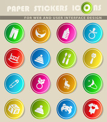 baby toys icon set