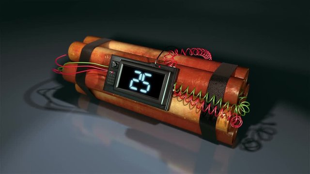 Bomb animation. High quality bomb animation. Silent countdown and boom!