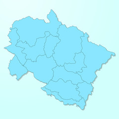 Uttaranchal blue map on degraded background vector