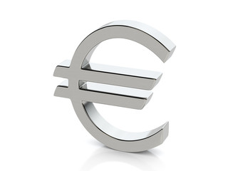 Metallic euro symbol