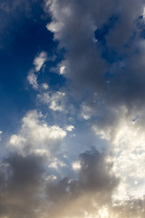clouds at dawn as background