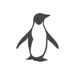 Obraz premium Pingwin ikona - ilustracja wektorowa