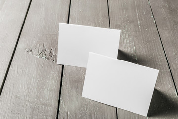 Business cards blank mockup