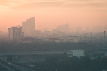 Fototapeta premium highway road bangkok morning