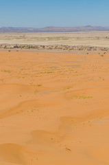 Famous and inconic sahara sand dunes of Erg Chebbi in the Moroccan desert near Merzouga, Morocco, North Africa