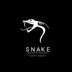 vector snake simple logo design element.