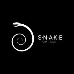 vector snake simple logo design element.