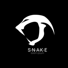 vector snake simple logo design element.