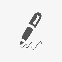 pen icon stock vector illustration flat design
