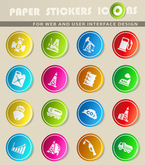 extraction of oil icon set