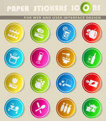 food and kitchen icon set