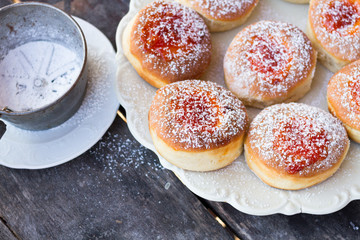 donut and powdered sugar