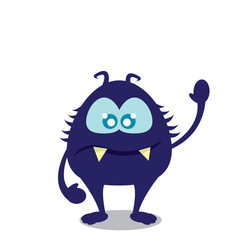 Vector cartoon funny dragon. Cartoon Dinosaur.