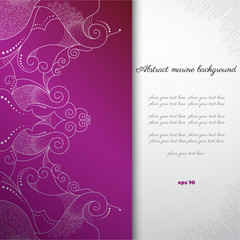 Vector abstract background with sample text. Decor is delicate. Perfect for invitations, announcement or greetings.
