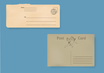 Set of old envelopes.