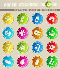 goods for pets icon set