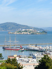 Fototapeta na wymiar Alcatraz in San Francisco California USA