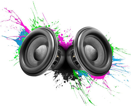 Music speakers colorful design