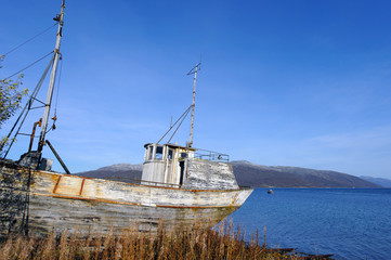 Remains of the old wooden ship