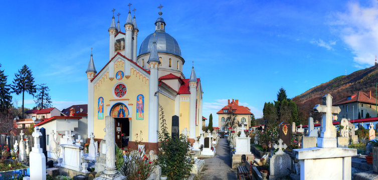 Famous Christian Orthodox church of the Saint Parascheva, in Brasov city, Romania