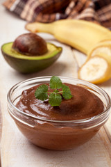  pudding with avocado and banana