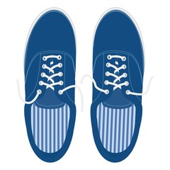 Sneakers with rubber soles for sports. Vector.