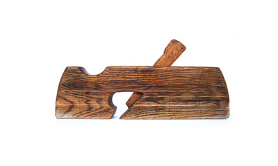 Old wooden jointer isolated