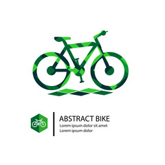 Low Poly Bike Illustration, Abstract bicycle design