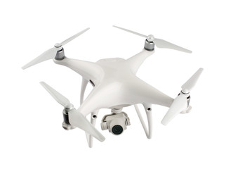 Drone isolated on white - obrazy, fototapety, plakaty