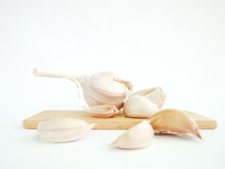 garlic top view