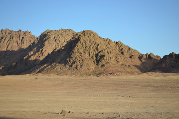 Mountain in the desert of Egypt, Sharm El Sheikh trip to the quad