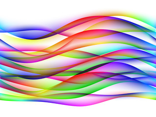 dinamyc flow, stylized  waves, vector