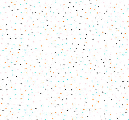 Cute vector seamless pattern or texture with colorful polka dots on white background. Used for kids background, blog, web design, scrapbooks, party or baby shower invitations and wedding cards.