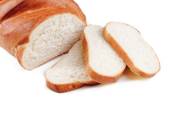 loaf with sliced isolated