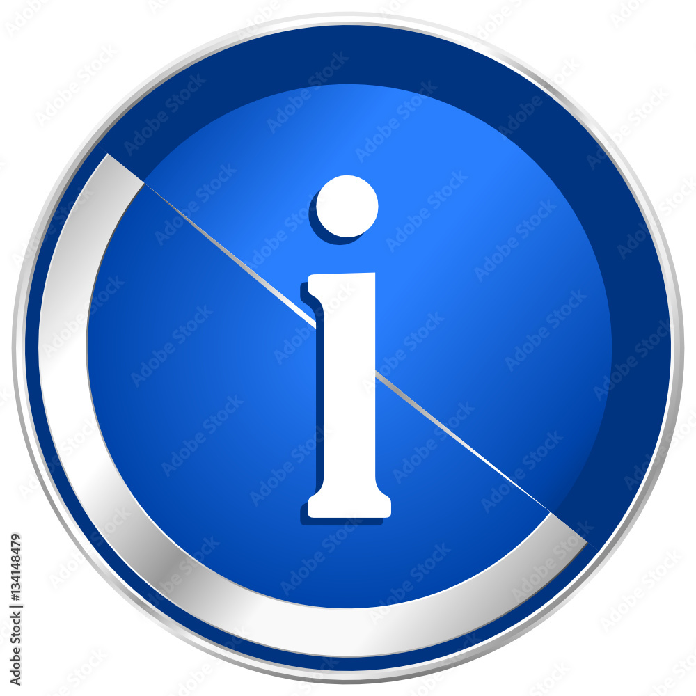 Poster information silver metallic web and mobile phone vector icon.