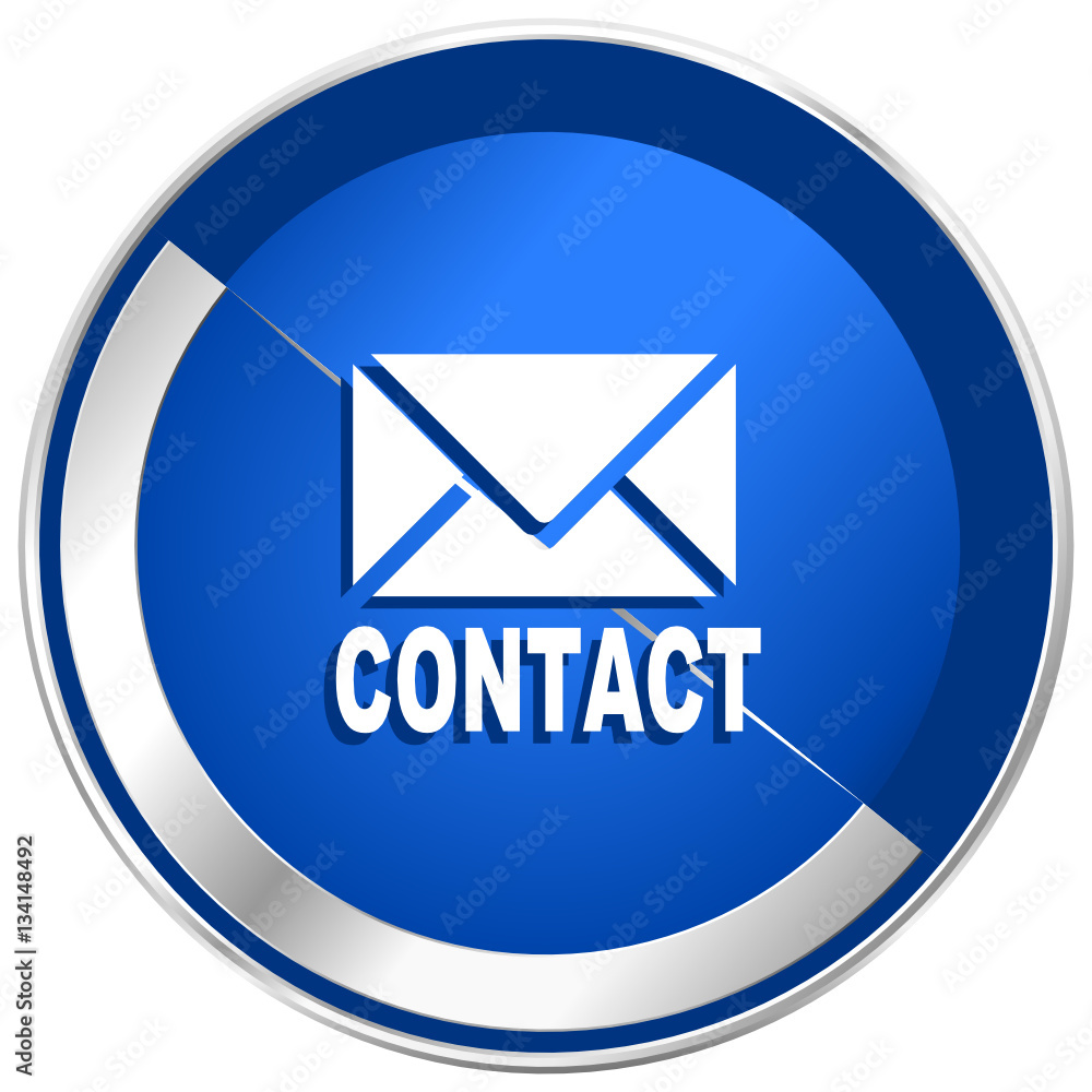 Poster email silver metallic web and mobile phone vector icon.