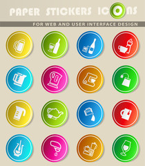 utensils for beverages icon set