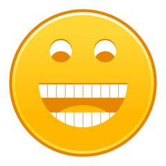 Yellow smiling face cheerful smiley happy emoticon