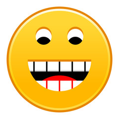 Yellow smiling face cheerful smiley happy emoticon