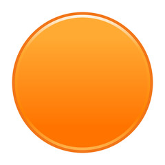 Orange circle button empty web internet icon - 134150244
