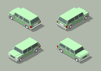Fototapeta premium Vector isometric icon of Off-road car