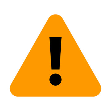 Orange Triangle Exclamation Mark Icon Warning Sign Attention But