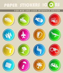 war symbols icon set