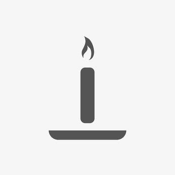 candle icon stock vector illustration flat design