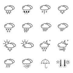 Obraz premium set with different weather icons