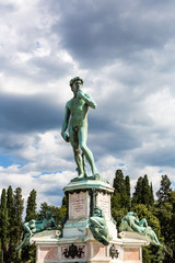 Bronze cast of David at the Piazzale Michelangelo in Florence, I