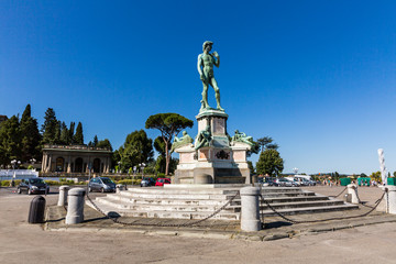 Bronze cast of David at the Piazzale Michelangelo in Florence, I