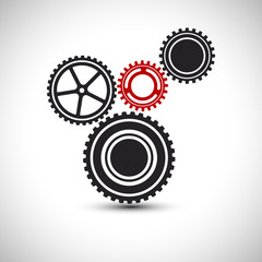 Gears set Icon Vector Illustration. Gears wheels set Icon.
